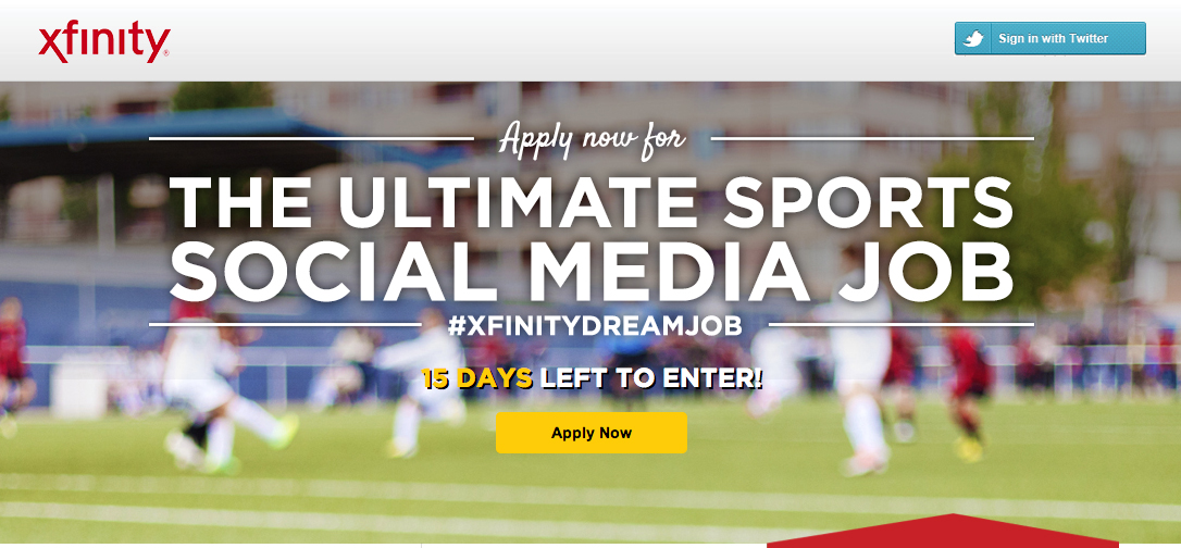 XFINITYSports The Ultimate Sports Social Media Job Contest Returns