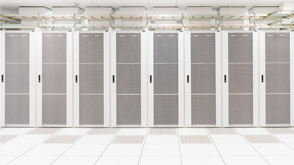 Brightly lit servers