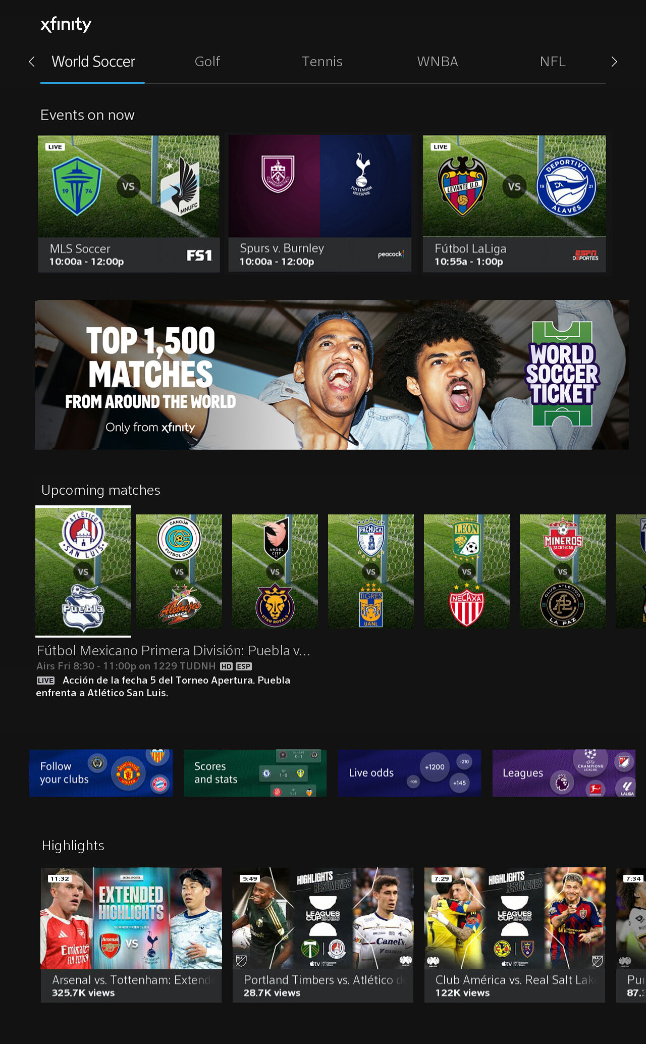 Xfinity X1 brings all the action of World Soccer Ticket into one seamless destination