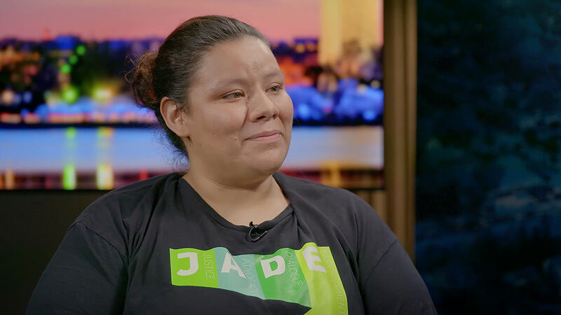 Atheena Martinez during the interview