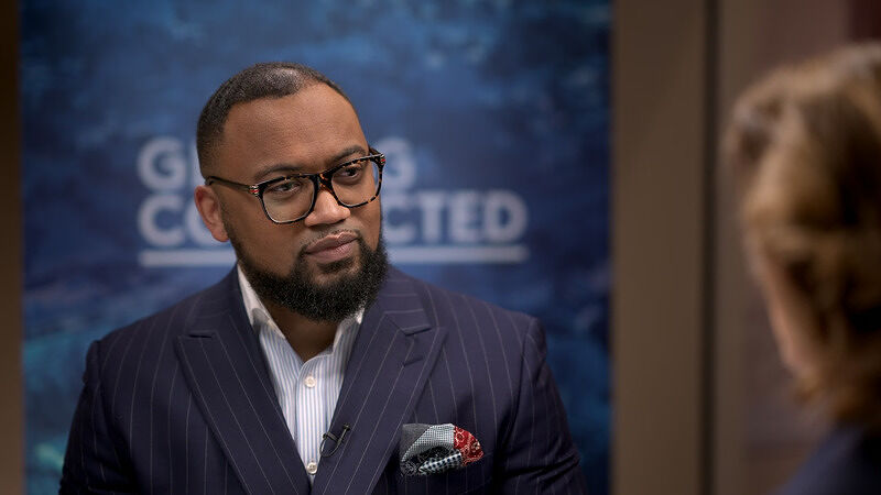 Marvin Venay during the interview setting